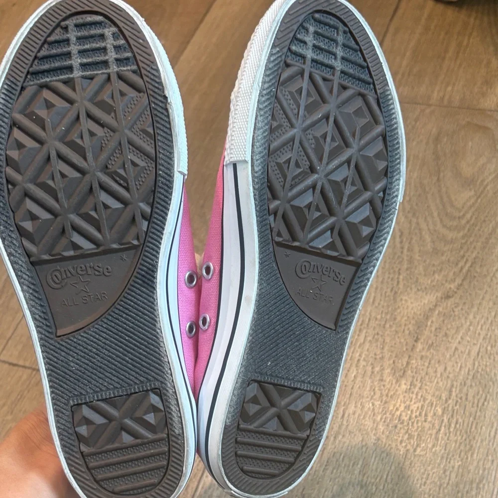 Converse Kids Pink Canvas Low-Top Sneakers